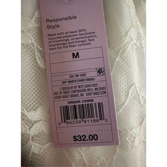 Wild fable Short Sleeve Maxi Dress -White Lace size Medium - Picture 4 of 5